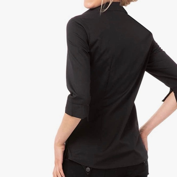 Express Stretch Black Button Down - Picture 2 of 12